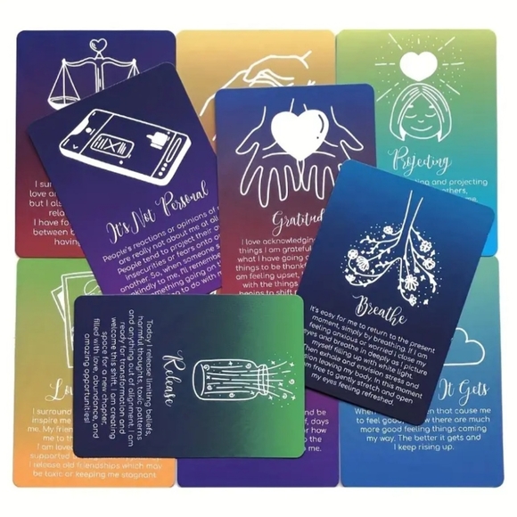 New Mini Mindful Messages Deck with Gifted Velvet Carrying Pouch - Picture 2 of 5